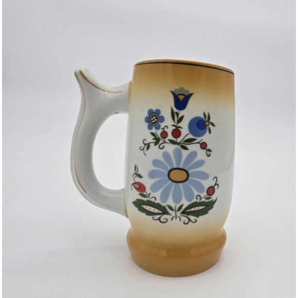 Source Unknown Other - Lubiana Kashubian Porcelain Mug Polish Folk Art Poland